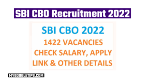 sbi cbo recruitment 2022